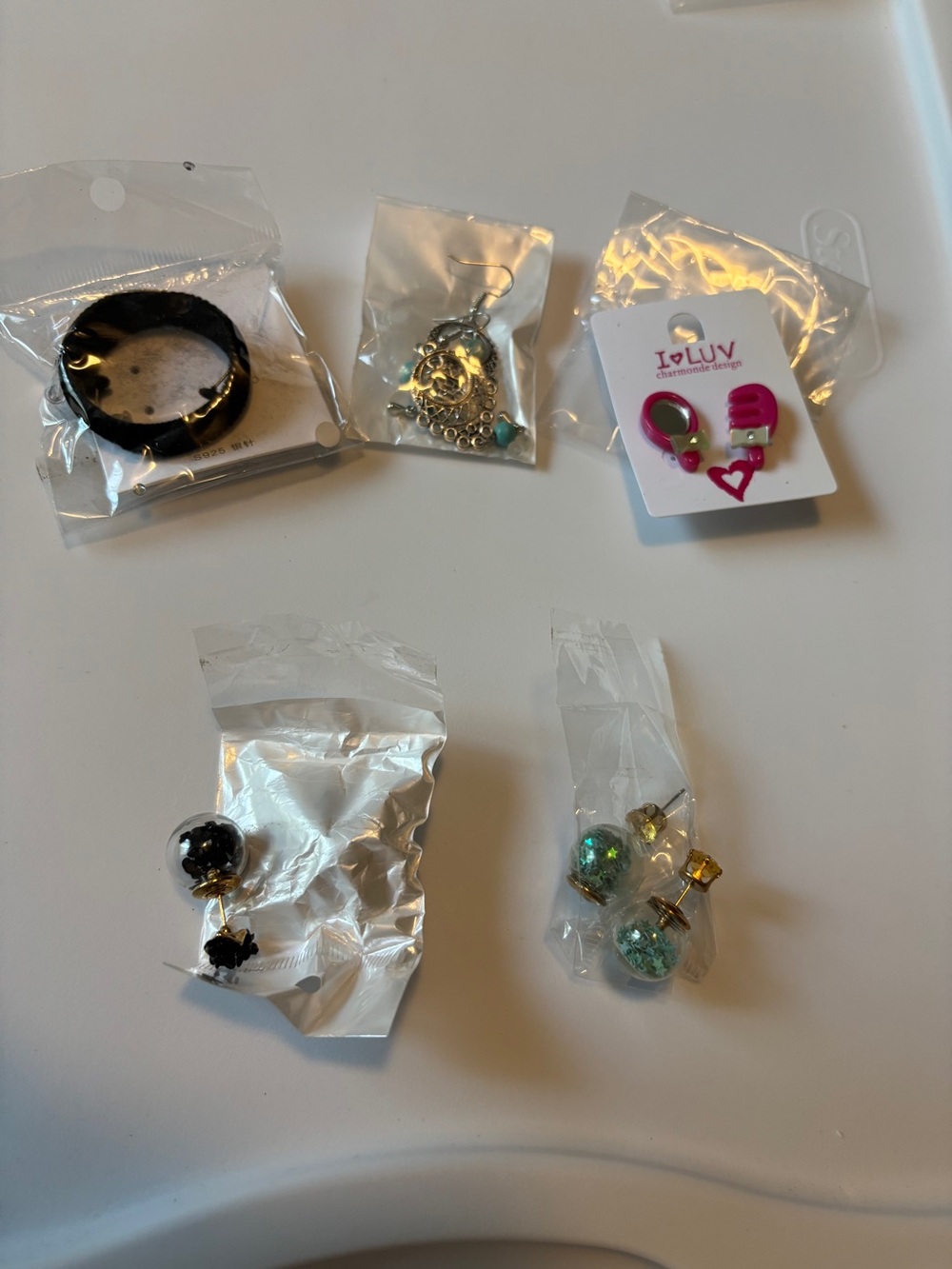 Pink Heart Charm Stud Earrings - Cute Fashion Jewelry